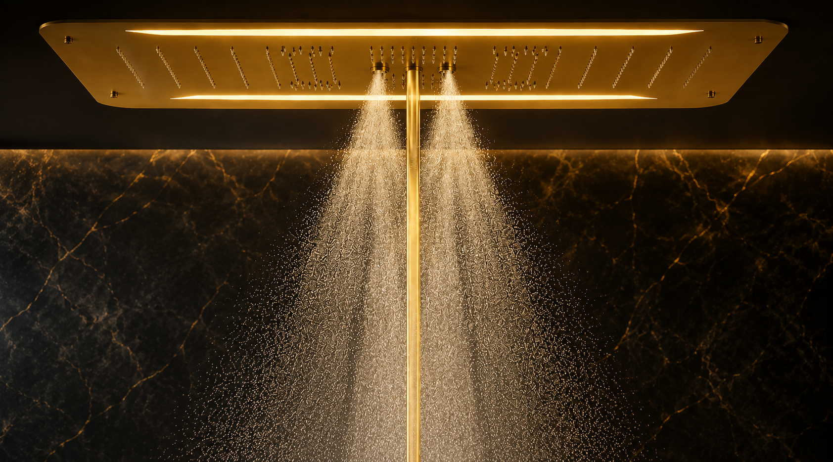 Premium intelligent shower system by CAROLIETO featuring luxury rain shower technology and modern bathroom fittings in Delhi.