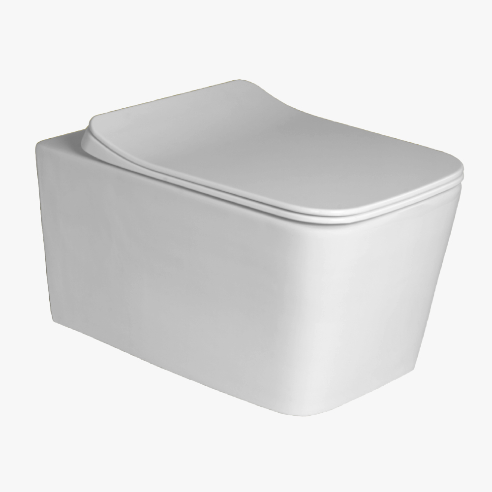 Designer wall-hung WC for modern washroom decor