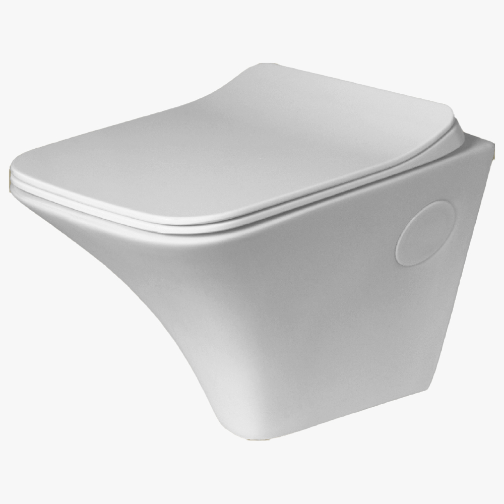 Modern wall-hung toilet with concealed cistern design