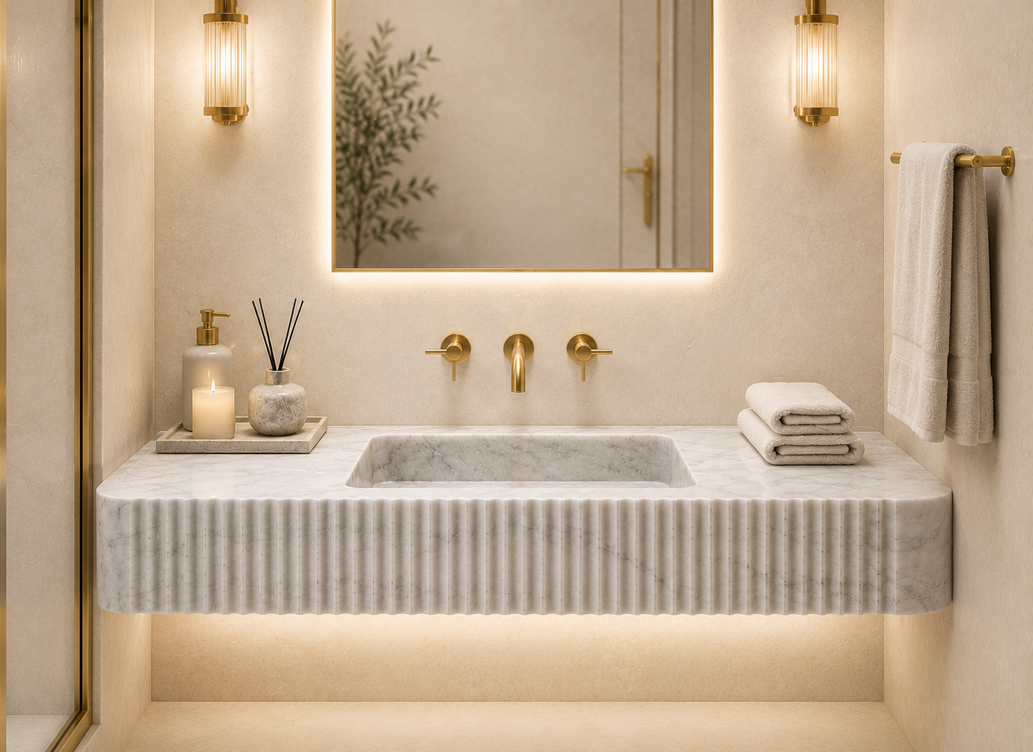 Premium undercounter wash basin with seamless installation, elegant design, and modern luxury bathroom aesthetics by CAROLIETO.
